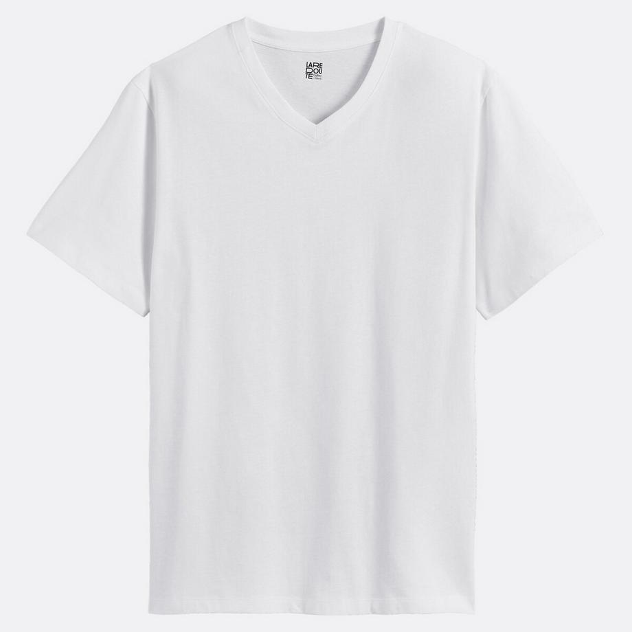 La Redoute Collections T-shirt Coton Col V Manches Courtes  