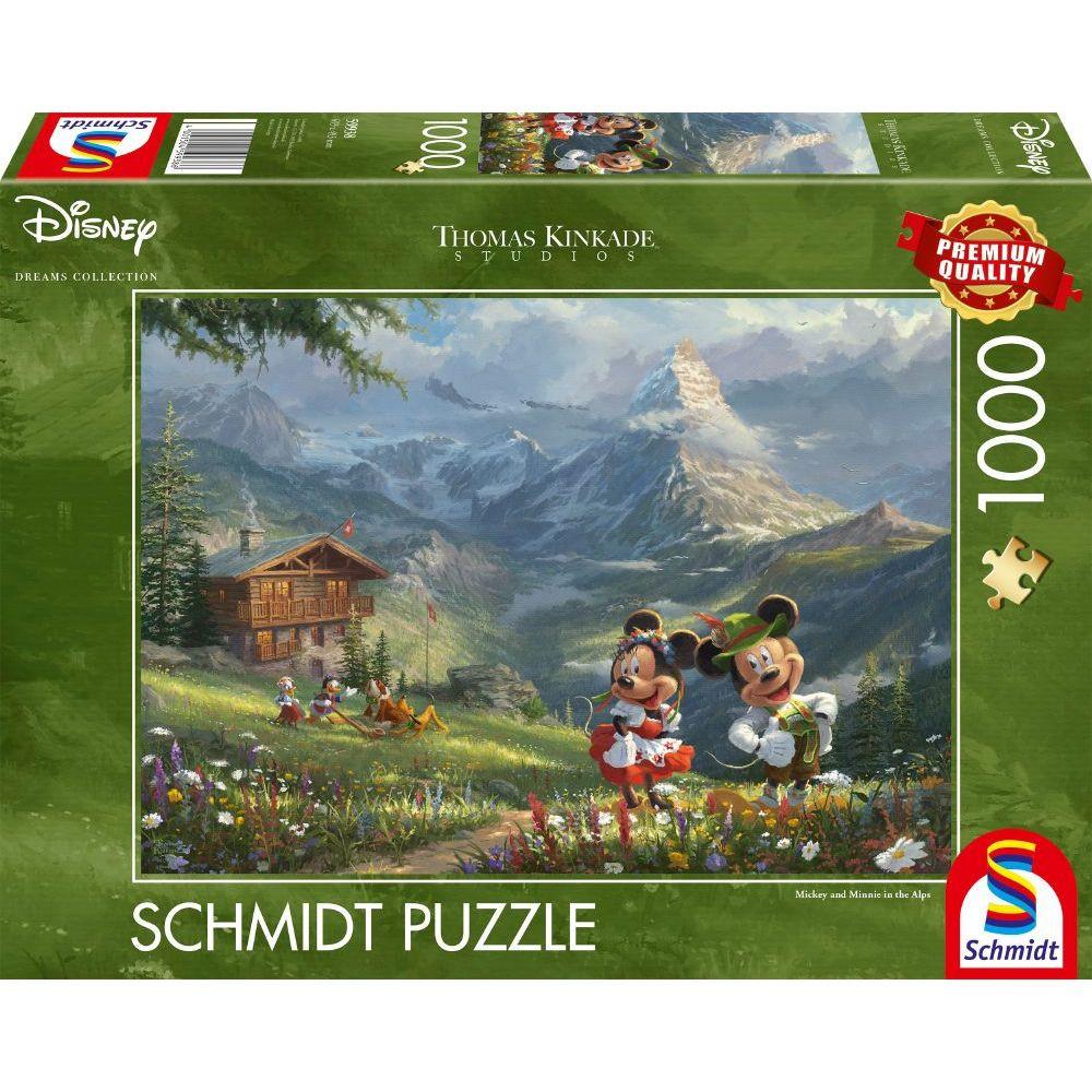 Schmidt  Puzzle Mickey Mouse & Minnie in den Alpen (1000Teile) 