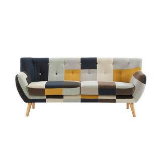 Vente-unique Sofa 3-Sitzer - Patchwork - Mehrfarbig - SERTI II  