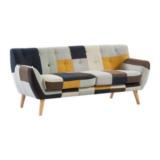 Vente-unique Sofa 3-Sitzer - Patchwork - Mehrfarbig - SERTI II  