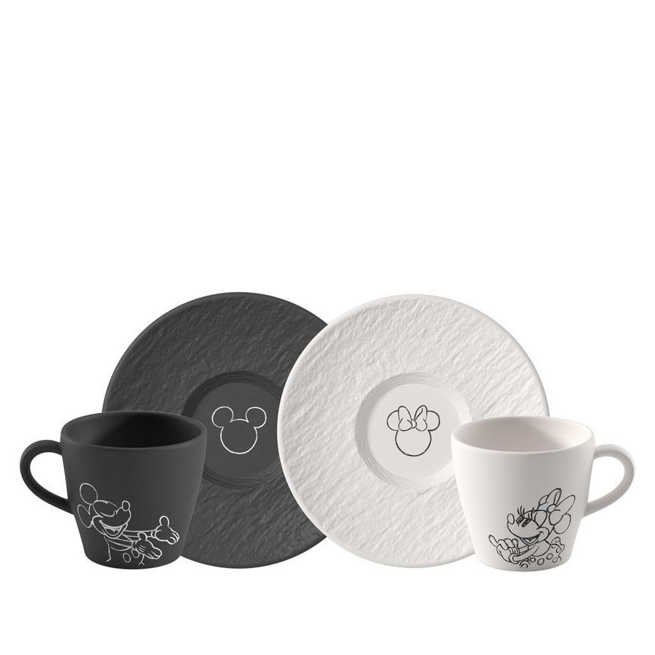 Tazza da caffè con piattino, 4 pezzi Manufacture Rock - Mickey Mouse