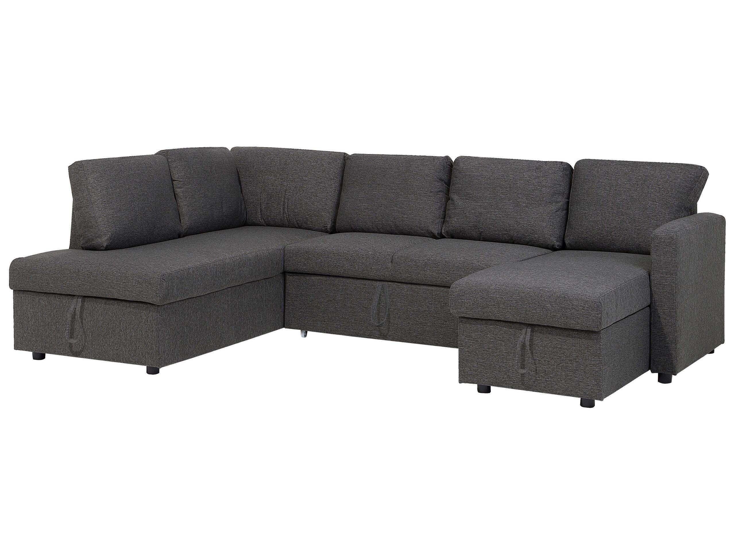 Beliani U-förmiges Sofa aus Polyester Modern KARRABO  