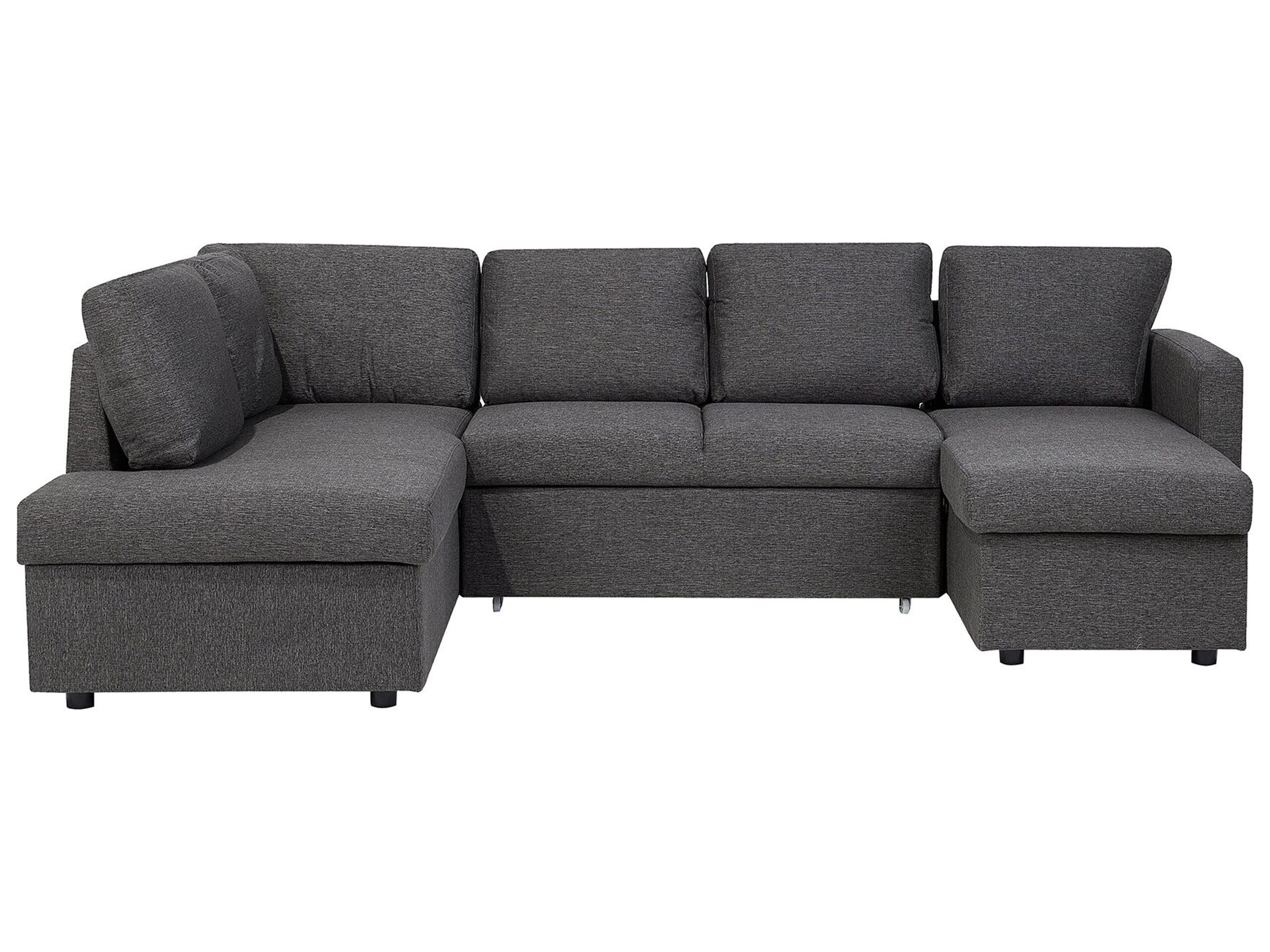 Beliani U-förmiges Sofa aus Polyester Modern KARRABO  