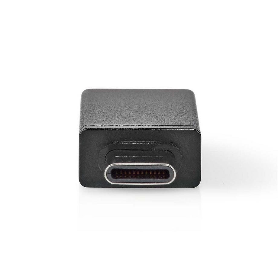 Nedis  Adaptateur USB-C™ | USB 3.2 Gen 1 | USB-C™ mâle | USB-A femelle | 5 Gbps | OTG | Rond | Nickelé | Noir | Boîte 