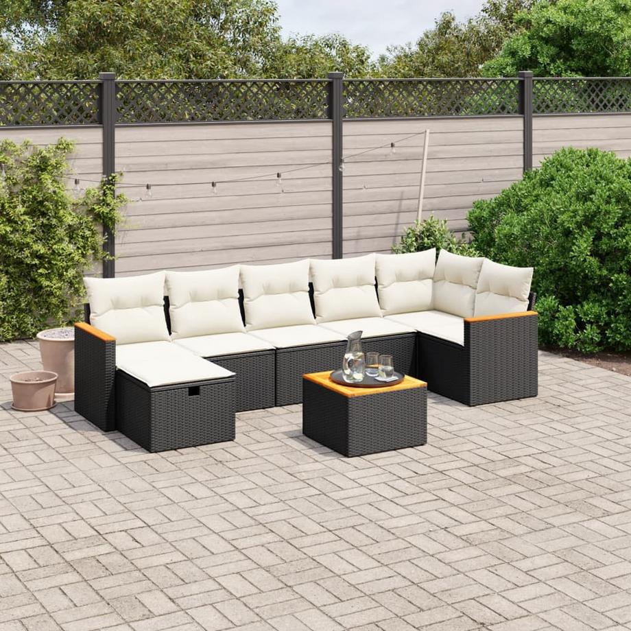 VidaXL set divano da giardino Polirattan  