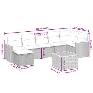 VidaXL Garten sofagarnitur poly-rattan  