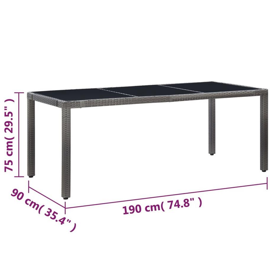 VidaXL Ess-set poly-rattan  