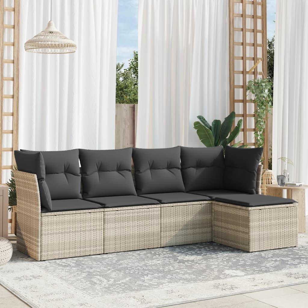 VidaXL set divano da giardino Polirattan  