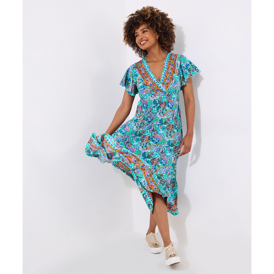 Joe Browns Petite Robe Longue Imprimé Bordure Boho  