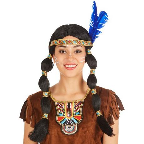Tectake  Zopfperücke Indianerin 