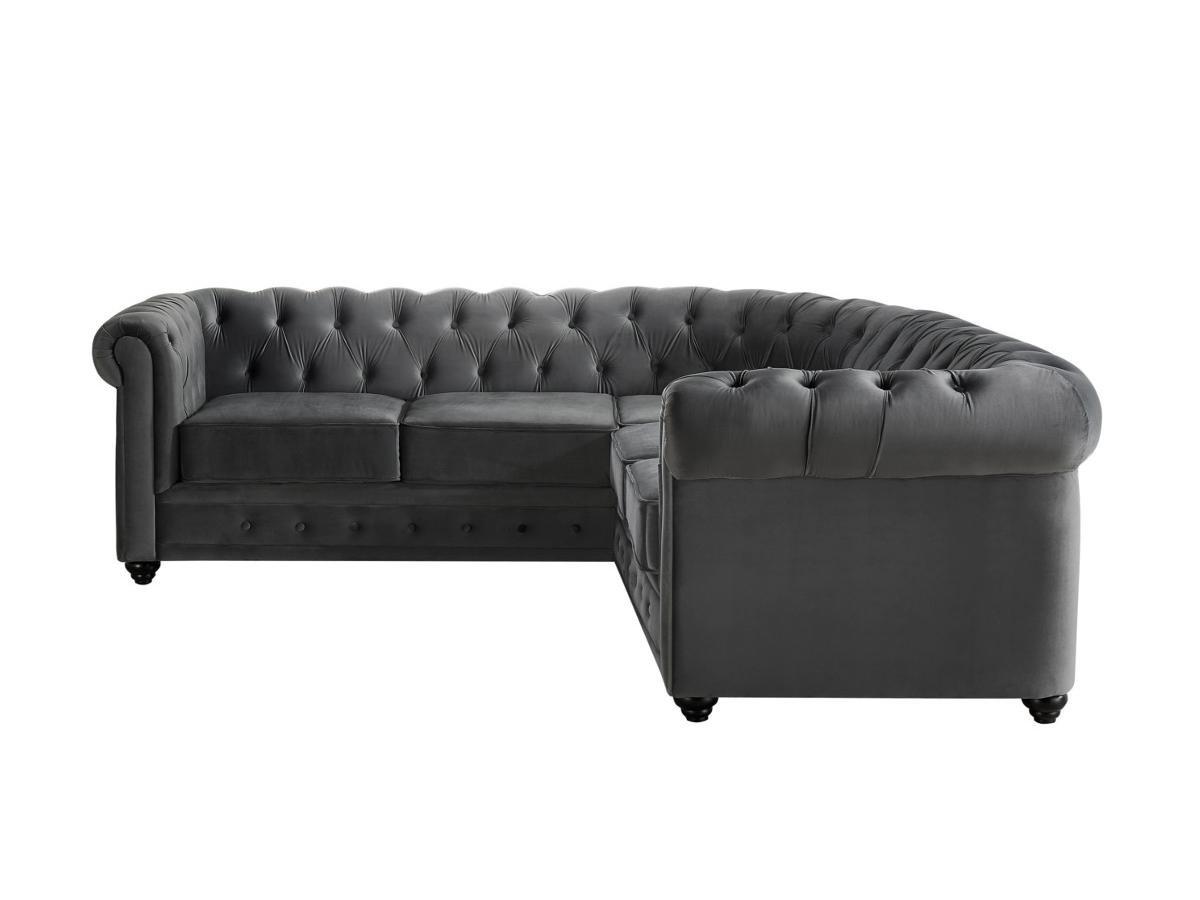 Vente-unique Ecksofa CHESTERFIELD Samt  