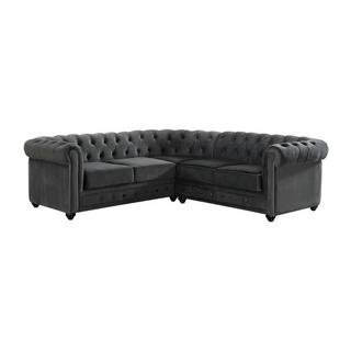 Vente-unique Ecksofa CHESTERFIELD Samt  