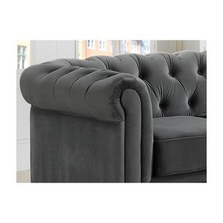 Vente-unique Ecksofa CHESTERFIELD Samt  