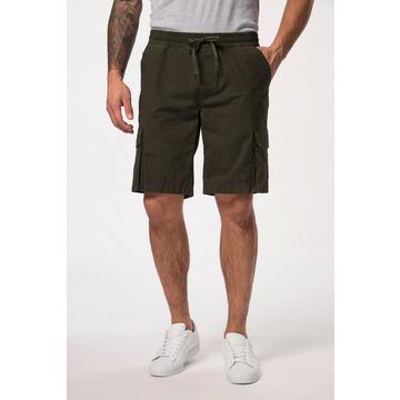 Bermuda esprit vintage. Taille élastique et poches cargo olive foncé