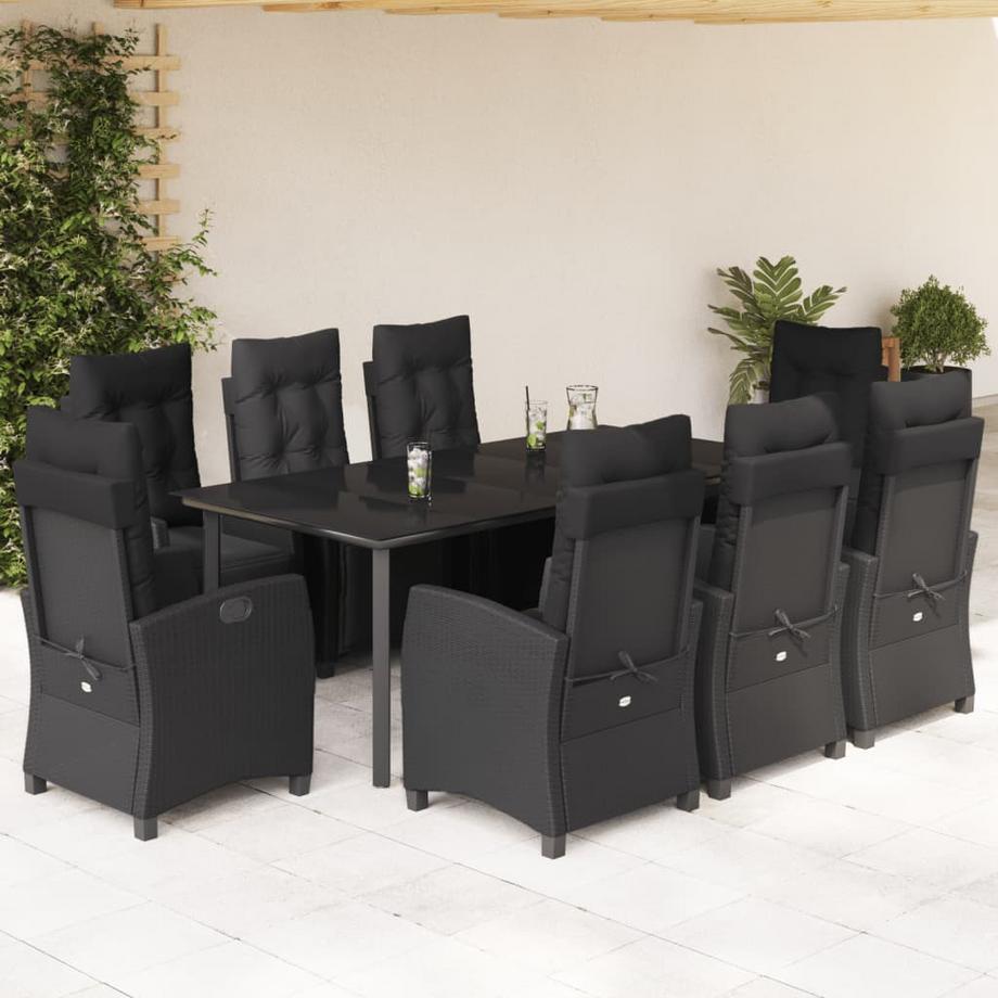 VidaXL Ensemble à manger de jardin rotin synthétique  