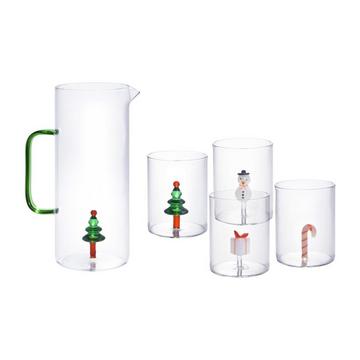 Krug + Gläser 4er-Set - Weihnachtsmotive - SCOPA