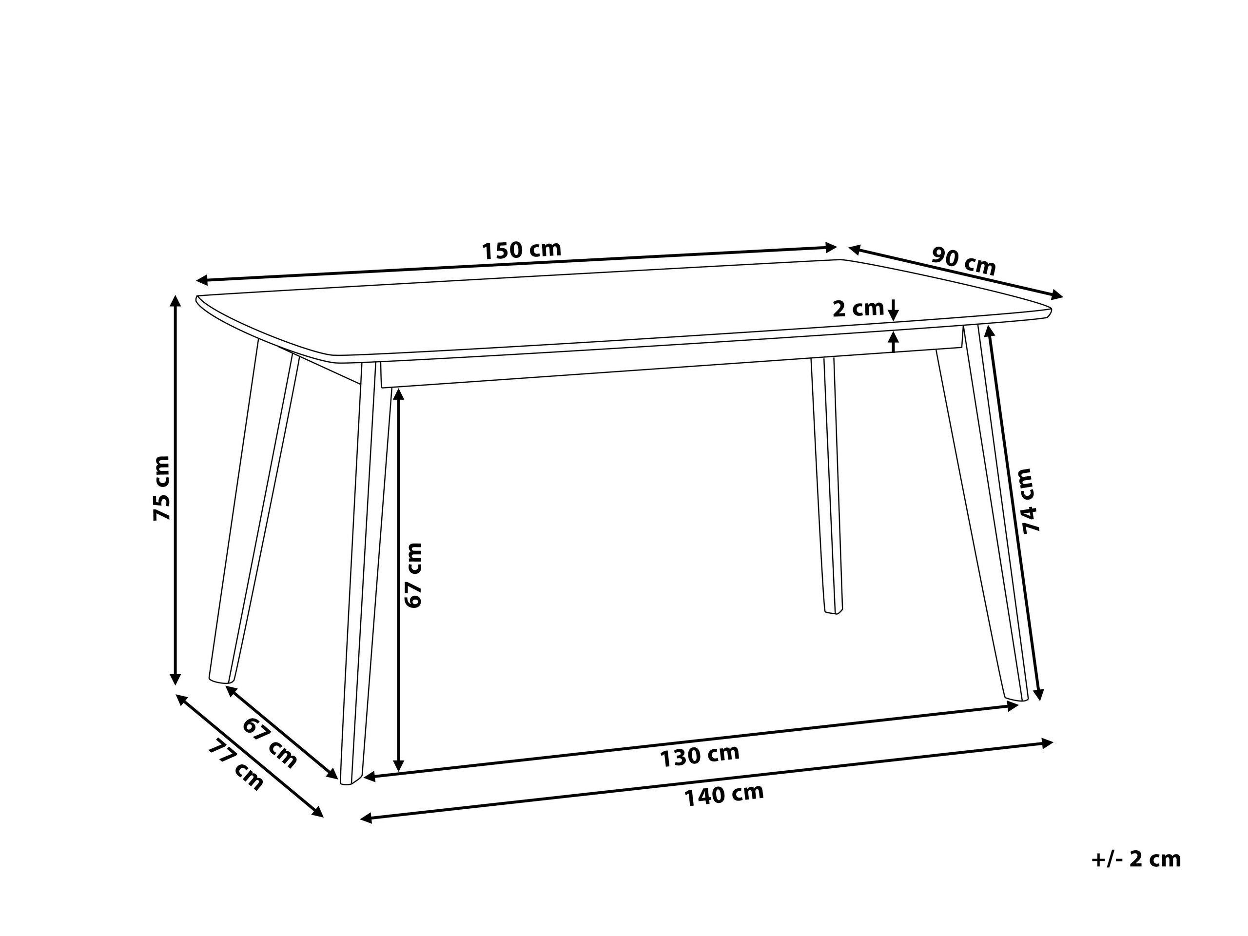 Beliani Table de repas en MDF Moderne SANTOS  