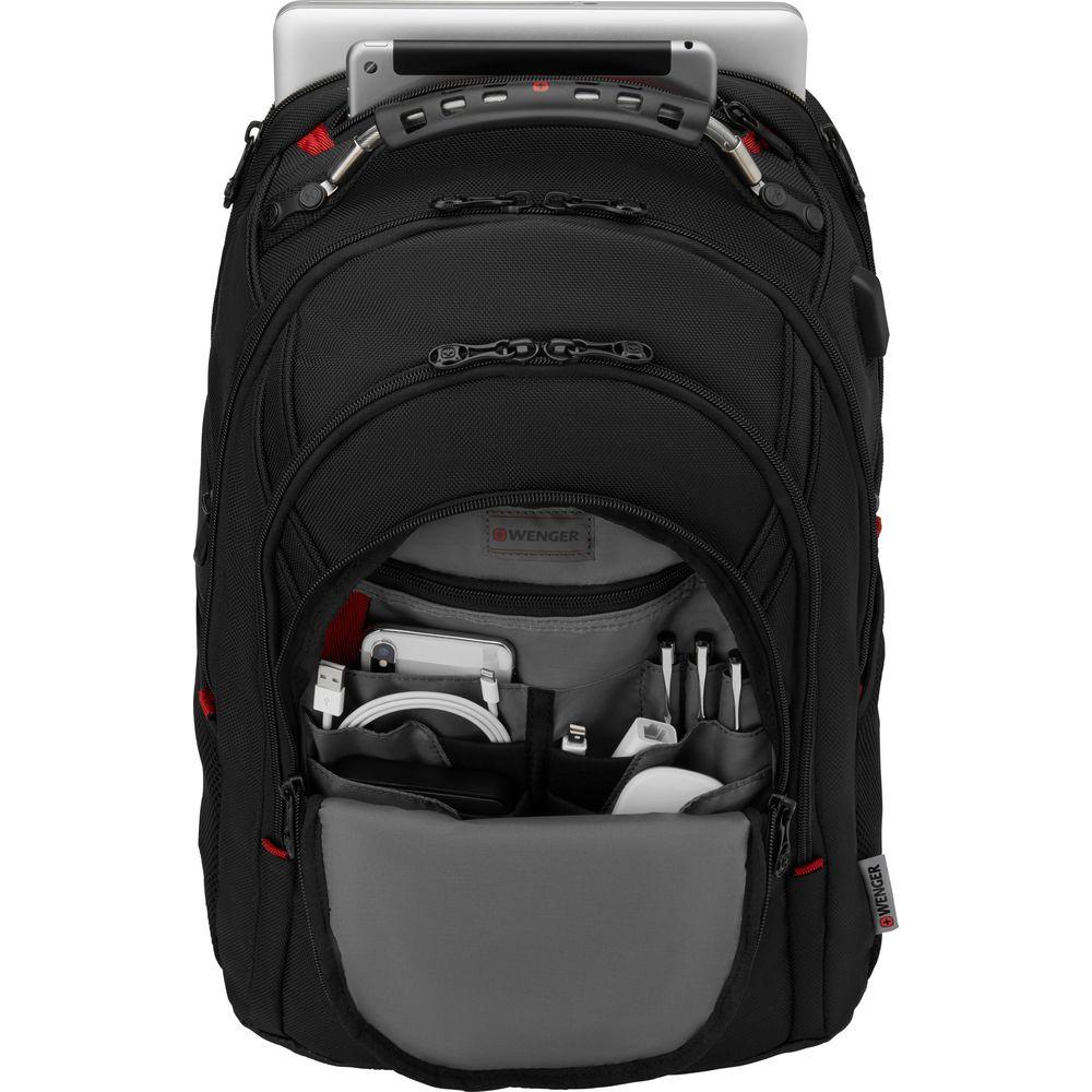 WENGER  Ibex Ballistic Deluxe 16 Laptop Backpack, Black 