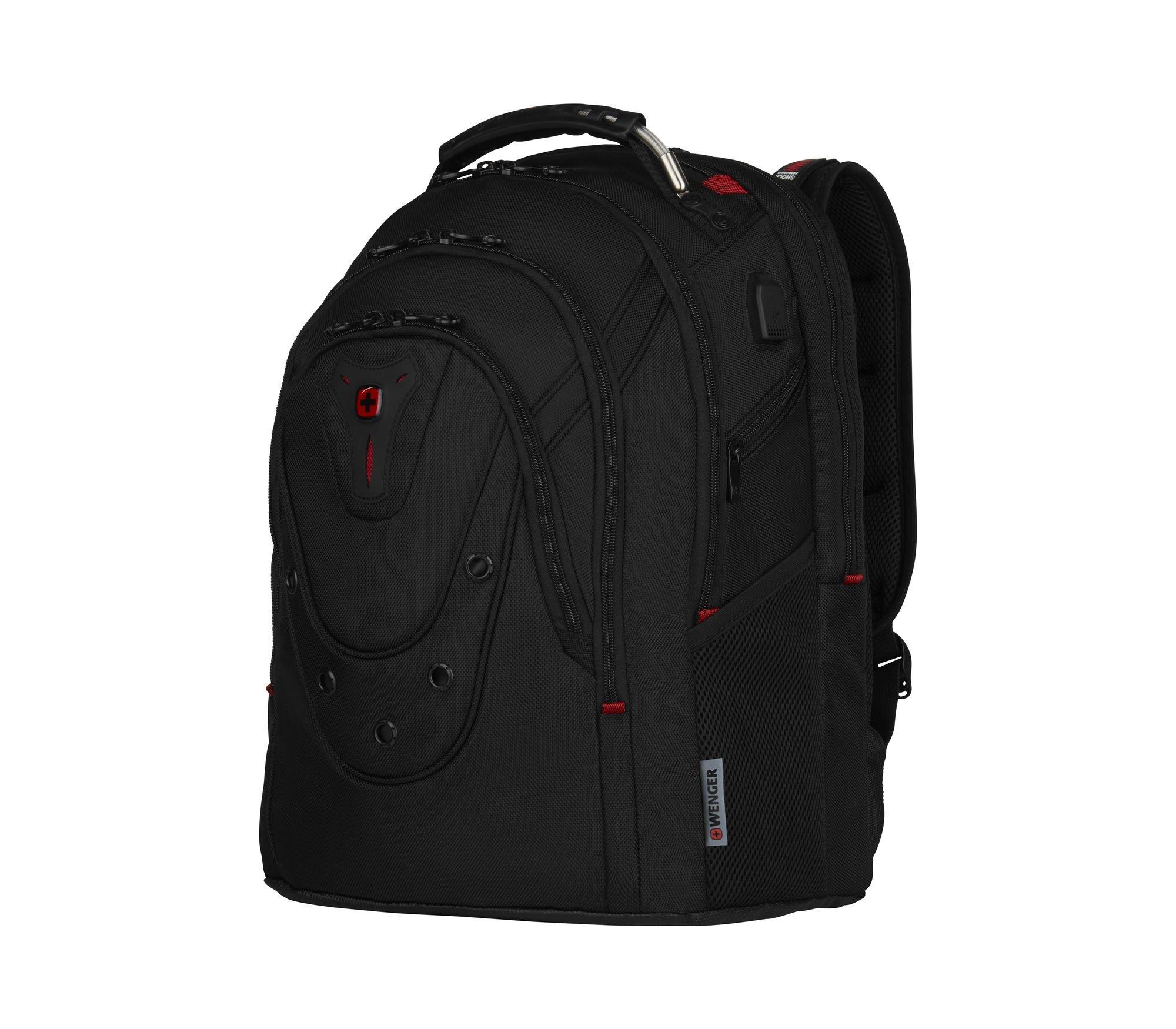 WENGER  Ibex Ballistic Deluxe 16 Laptop Backpack, Black 