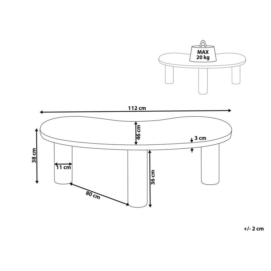 Beliani Table basse en MDF Rétro AUBURN  