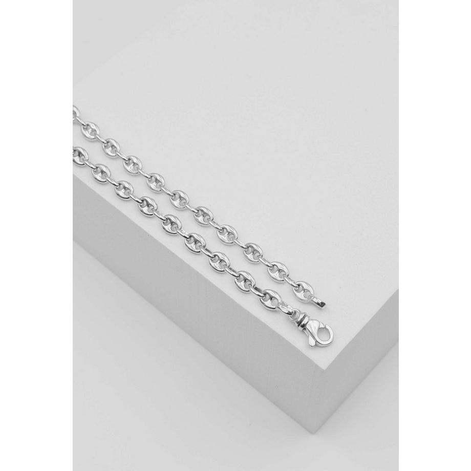 MUAU Schmuck  Bracelet Schiffsanker Bracelet Weissgold 750, 19cm, 4.5mm 