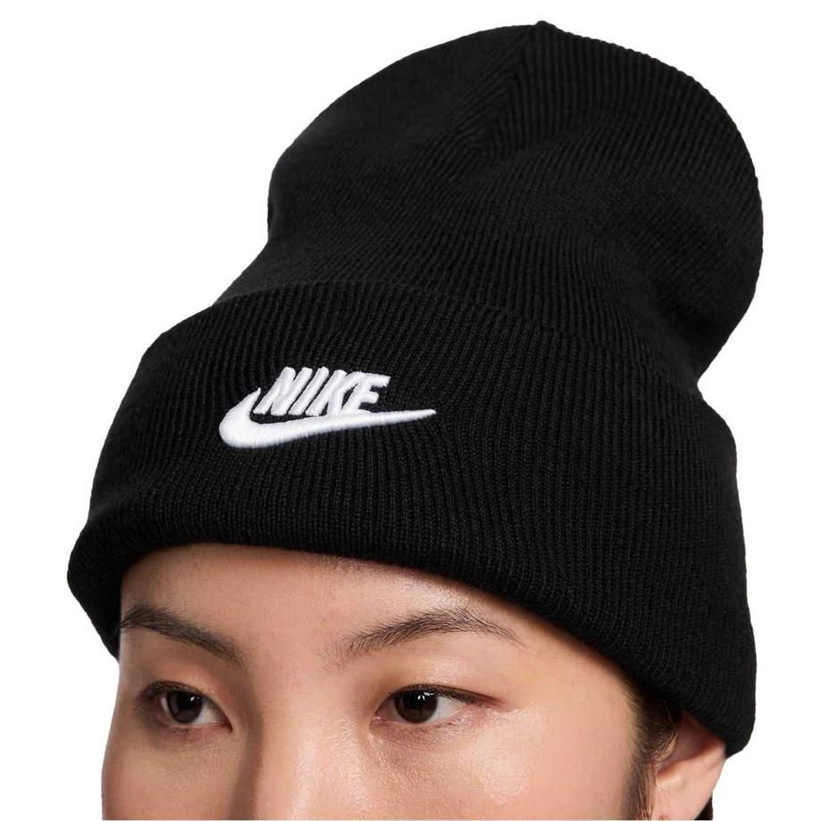 NIKE Gerippte Strickmütze mit besticktem Logo  