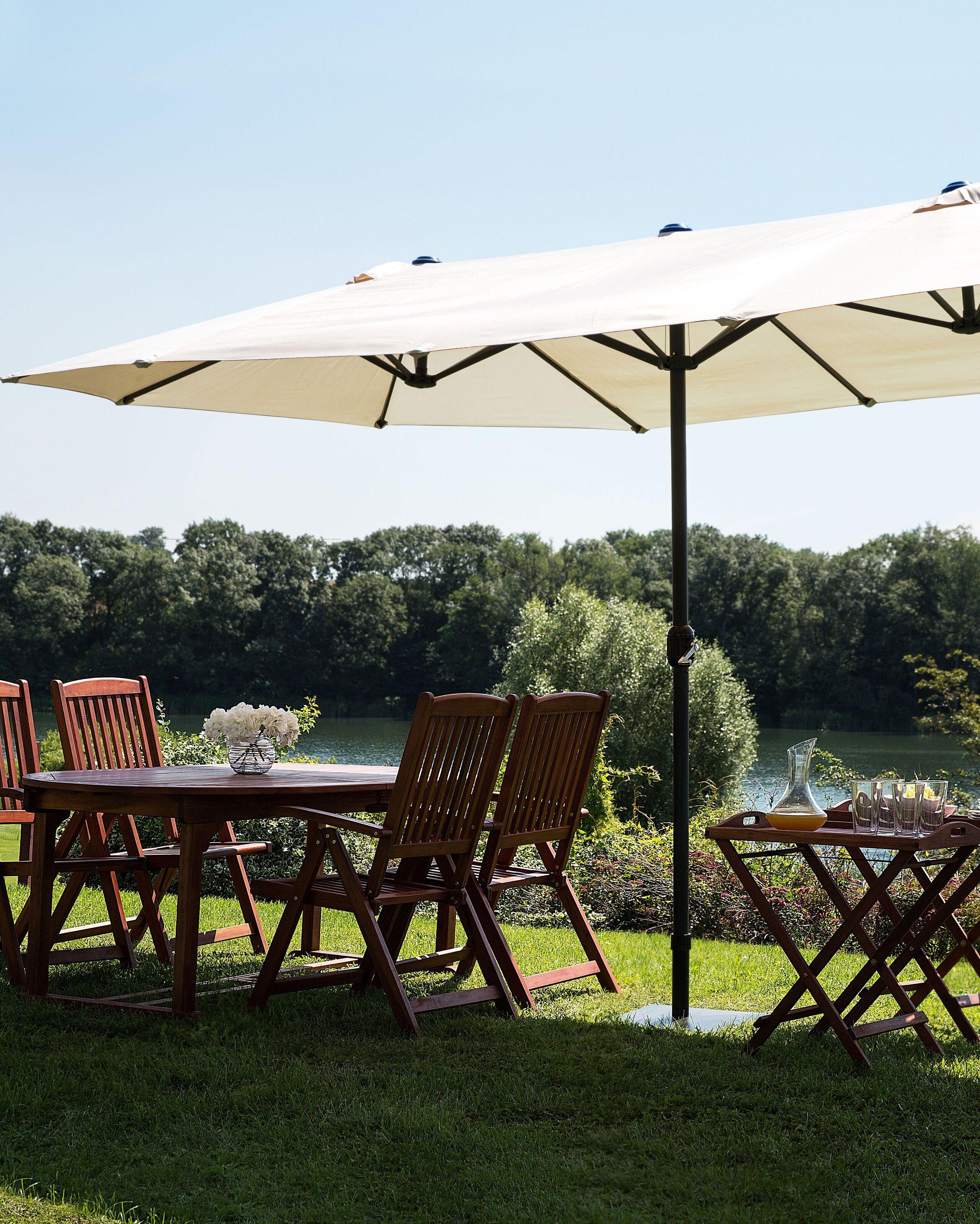 Beliani Sonnenschirm aus Stoff SIBILLA  