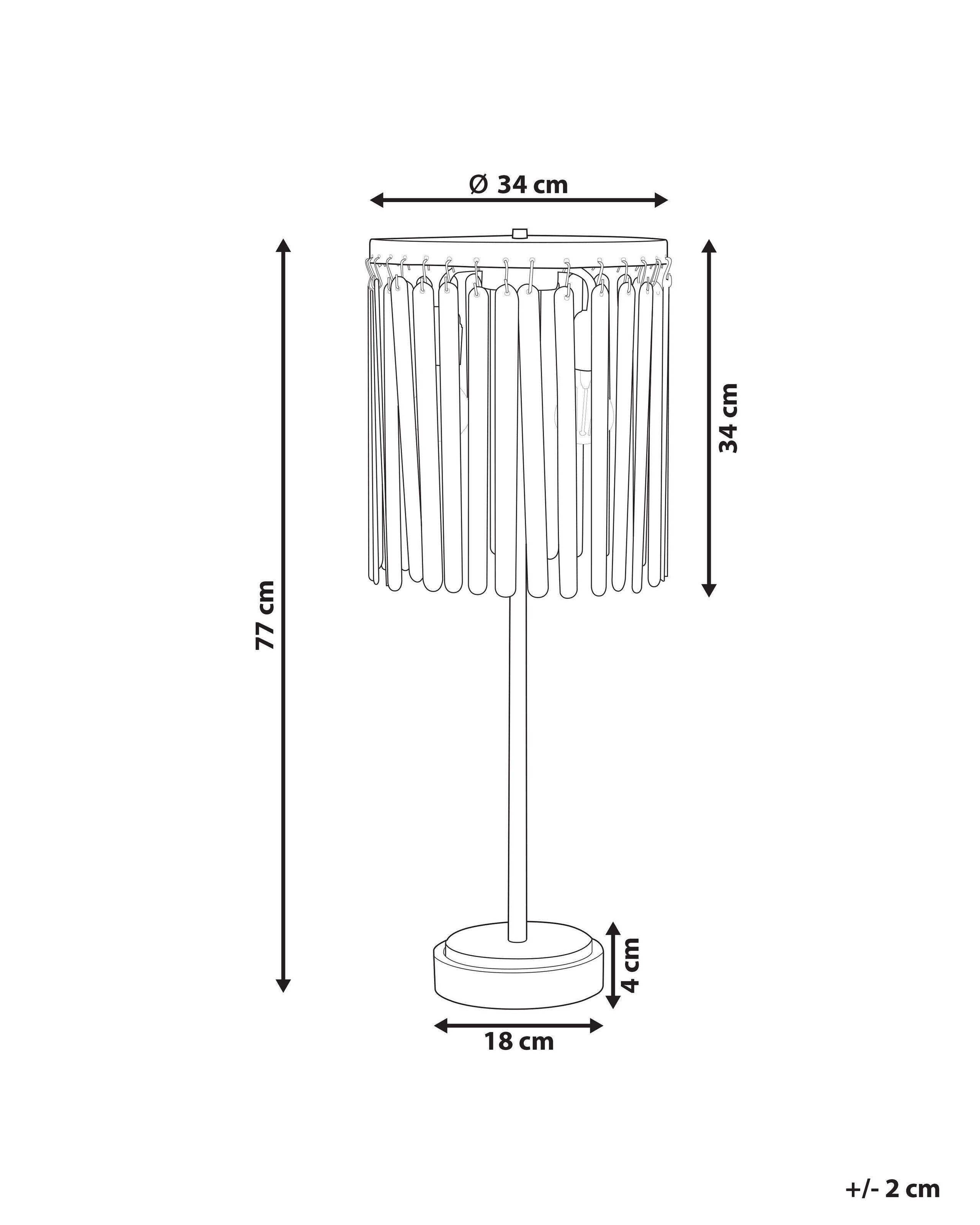 Beliani Lampe à poser en Manguier Rustique SABARI  