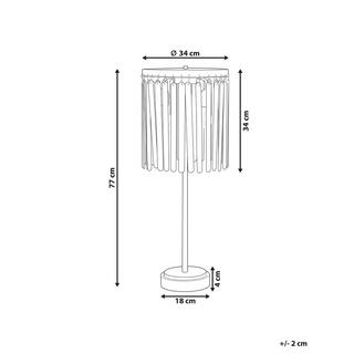 Beliani Lampe à poser en Manguier Rustique SABARI  