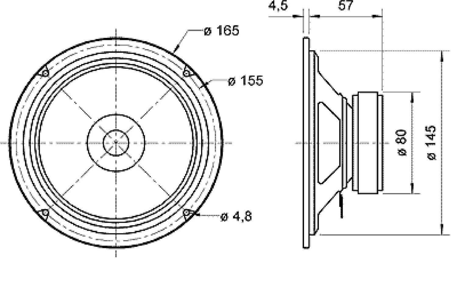 Nedis  BG 17 - 8 Ohm -16 cm (6,5 ") Vollständiger Lautsprecher 