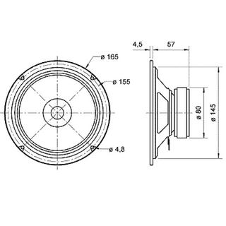 Nedis  BG 17 - 8 Ohm -16 cm (6,5 ") Vollständiger Lautsprecher 