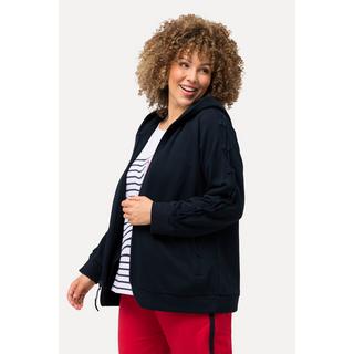 Ulla Popken  Hoodie-Jacke, Zierseil, Kapuze, Sweatjacke, Zipptaschen 