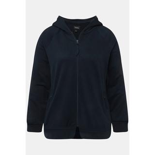 Ulla Popken  Hoodie-Jacke, Zierseil, Kapuze, Sweatjacke, Zipptaschen 