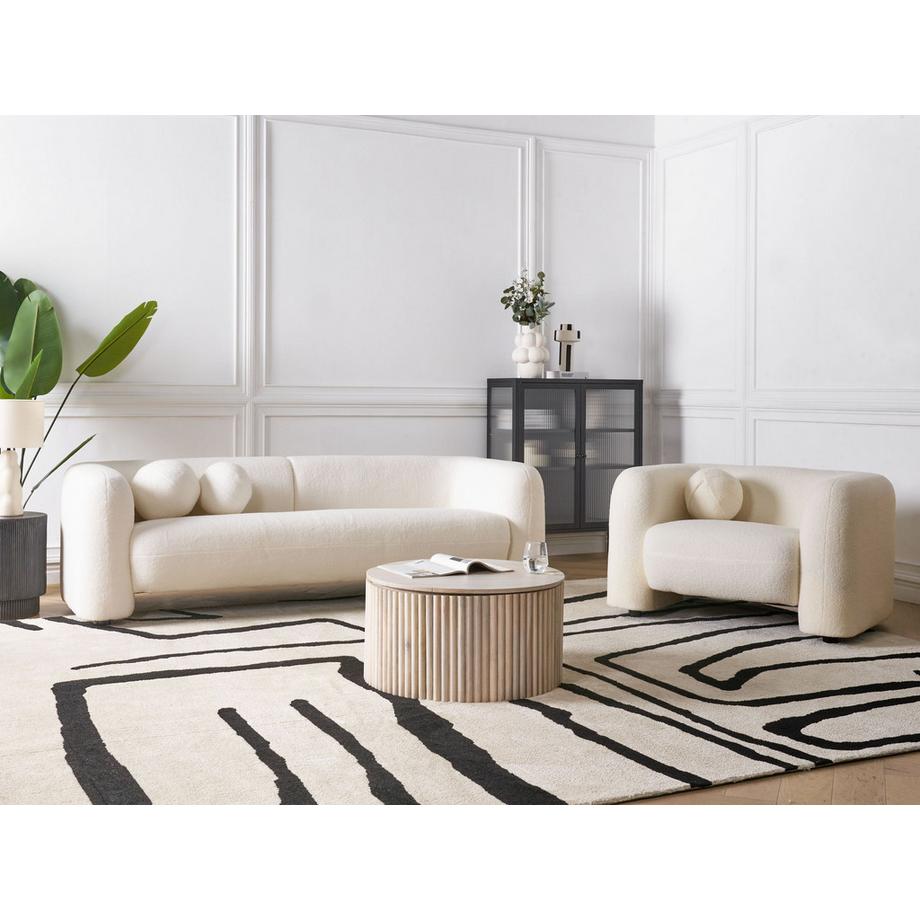 Beliani Sessel aus Bouclé Retro LEIREN  