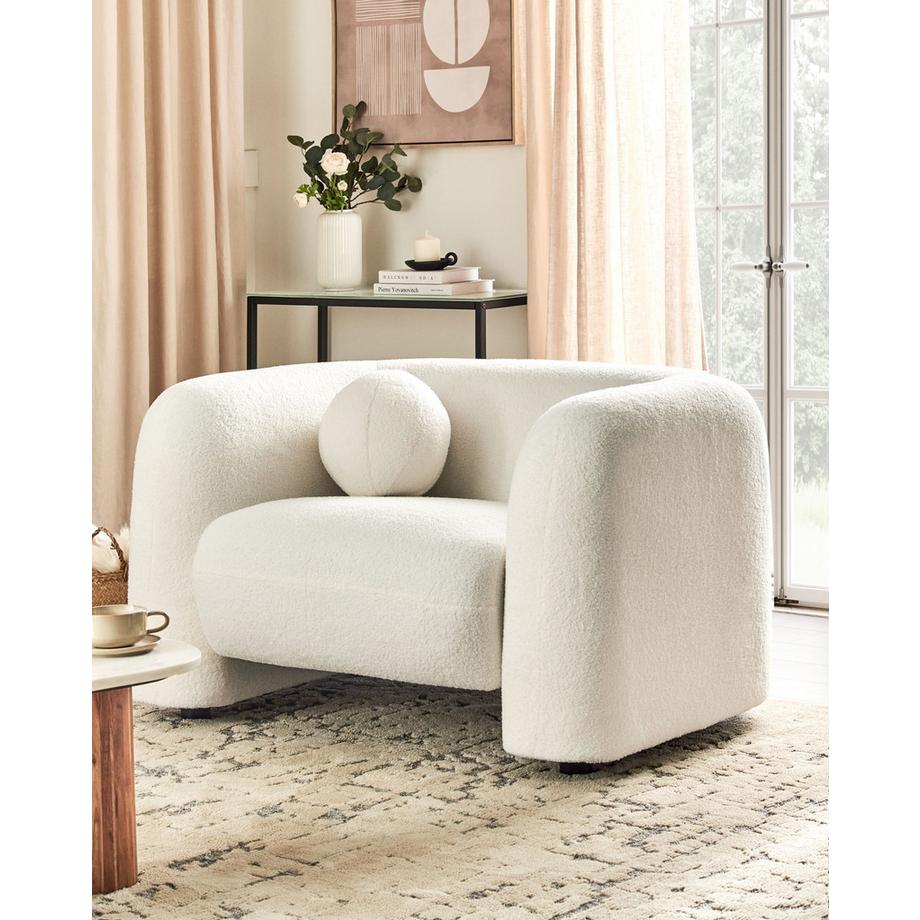 Beliani Sessel aus Bouclé Retro LEIREN  