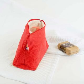   Trousse de Toilette en Coton Bio Fraise 