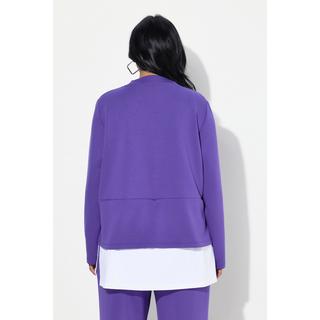 Ulla Popken Felpa Inserto Blusa Scollo a V Maniche Lunghe  