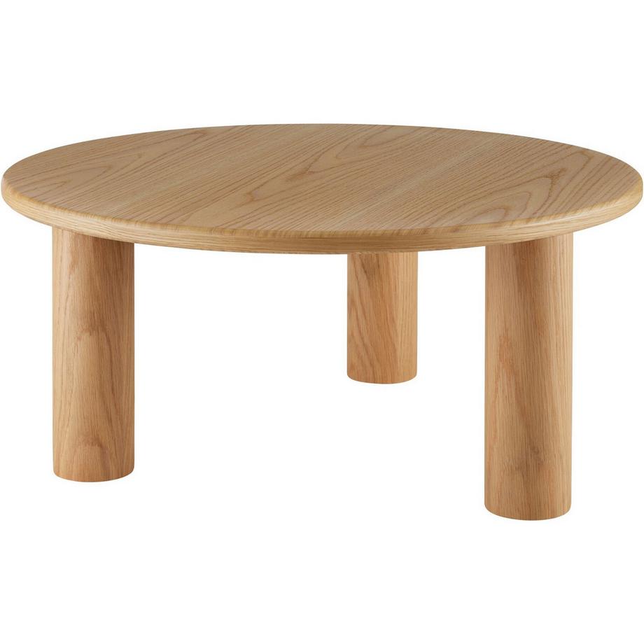 Tectake Couchtisch Sisi rund solide Beine aus Massivholz  