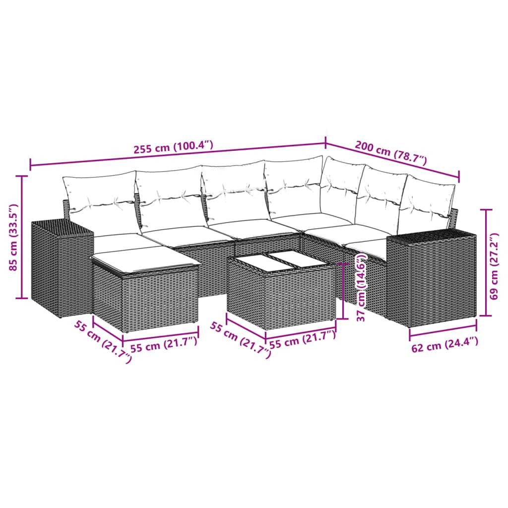 VidaXL Ensemble de canapés de jardin rotin synthétique  