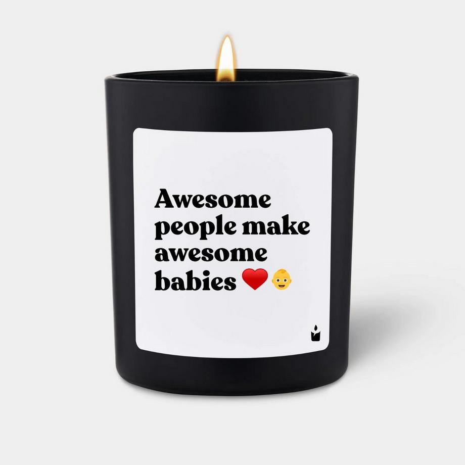 CandleHand Duftkerze Woody Awesome people make awesome babies  