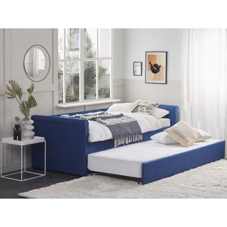 Beliani Letto con rete a doghe en Poliestere Glamour LIBOURNE  