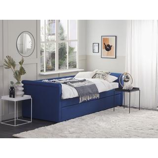 Beliani Letto con rete a doghe en Poliestere Glamour LIBOURNE  