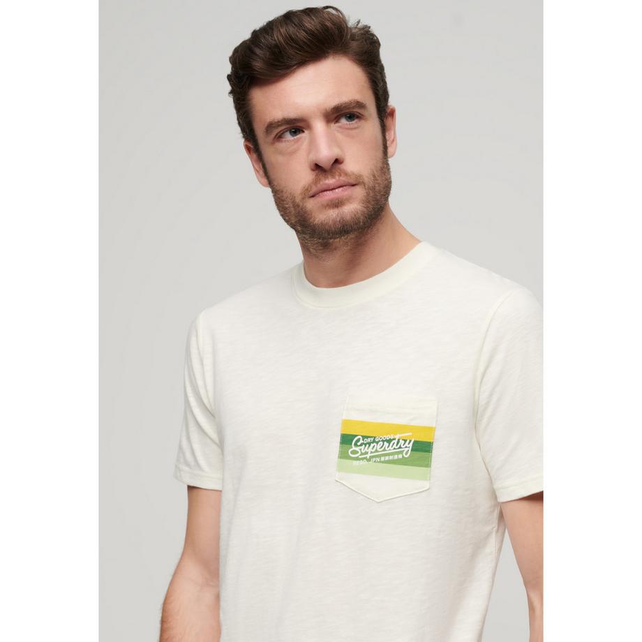Superdry Cali Gestreiftes Logo T-Shirt  