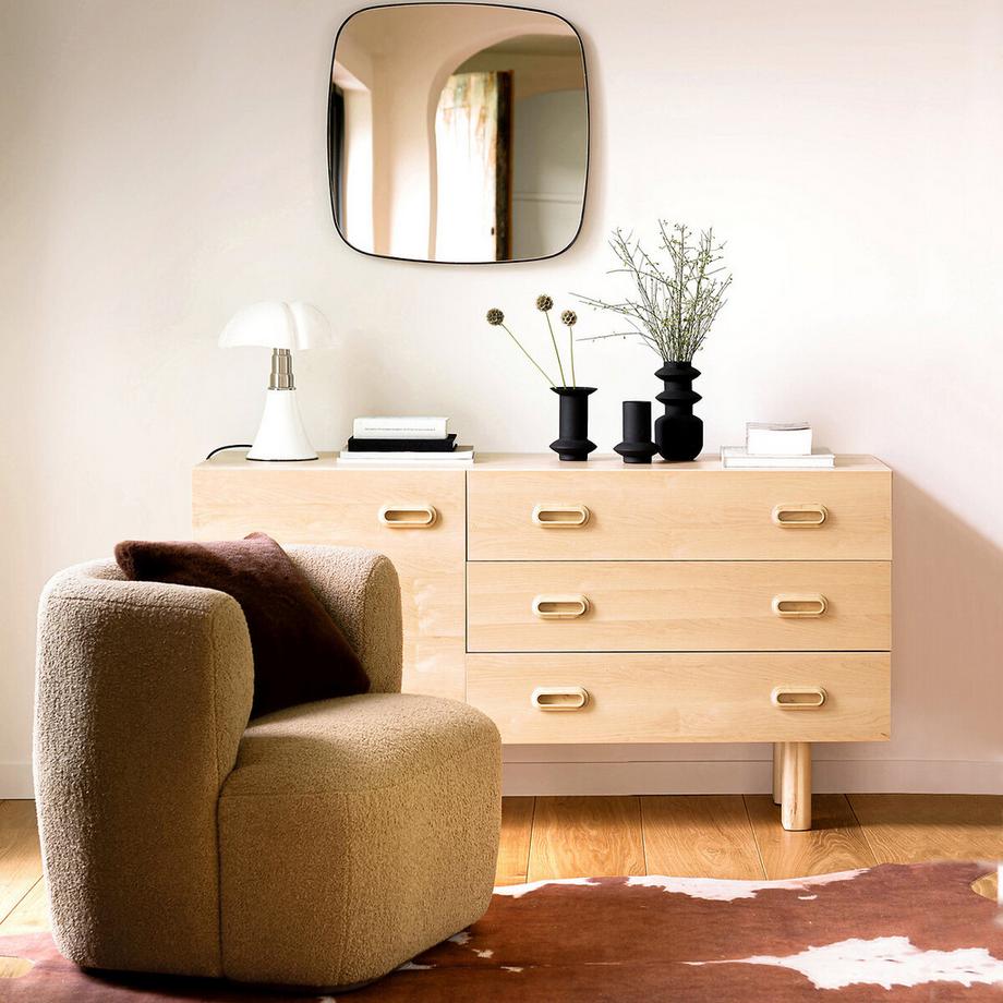 La Redoute Intérieurs Miroir carré en métal acier 60x60 cm  