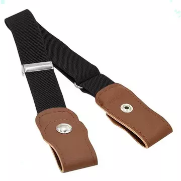 Cintura elastica senza fibbia per cintura - Nera