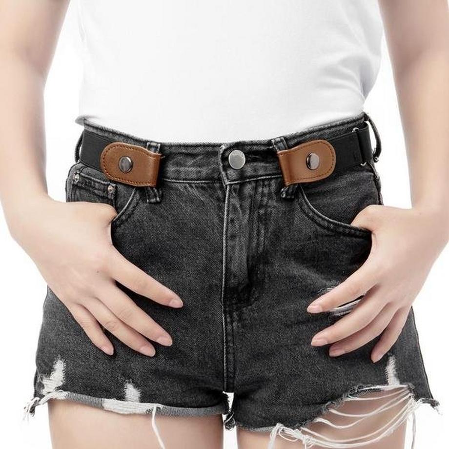 B2X Ceinture Élastique sans Boucle de Ceinture Noir  