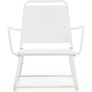 mutoni Chaise berçante de jardin Lillian blanc  