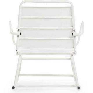 mutoni Chaise berçante de jardin Lillian blanc  