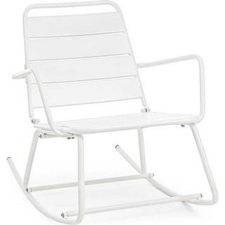 mutoni Chaise berçante de jardin Lillian blanc  