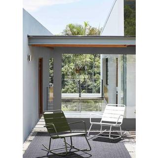 mutoni Chaise berçante de jardin Lillian blanc  